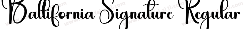 Ballifornia Signature Regular Pers字体转换